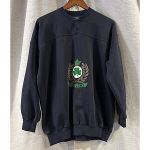 Blarney Castle Design Sweatshirt Size XXL Blue Ireland 2 Snap‎ Buttons